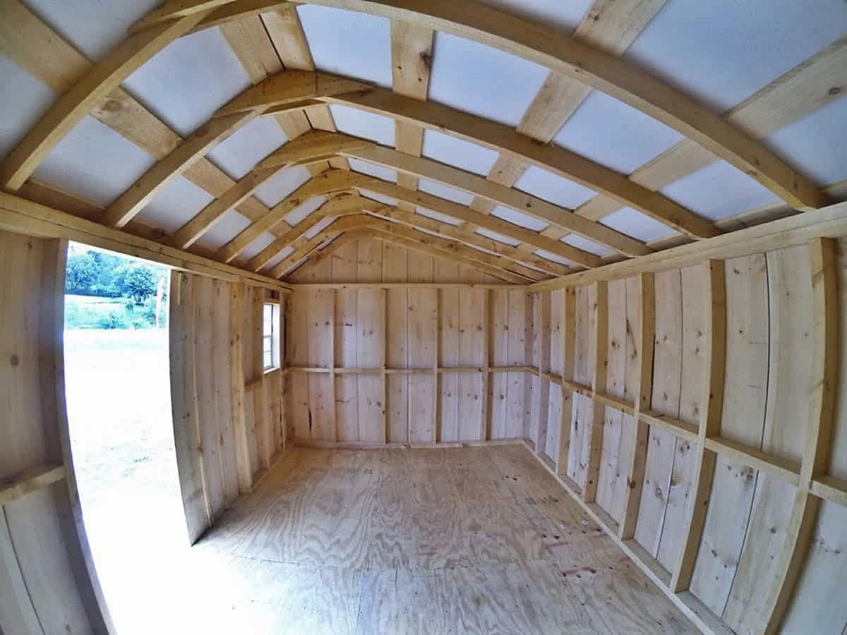 Inside Salt Box Shed