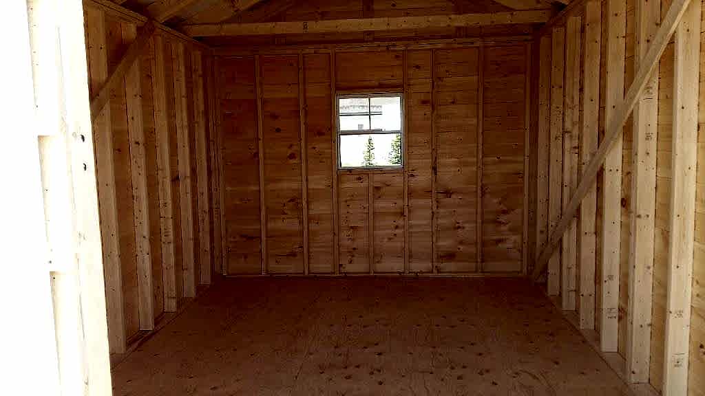 Inside Tongue & Groove Shed
