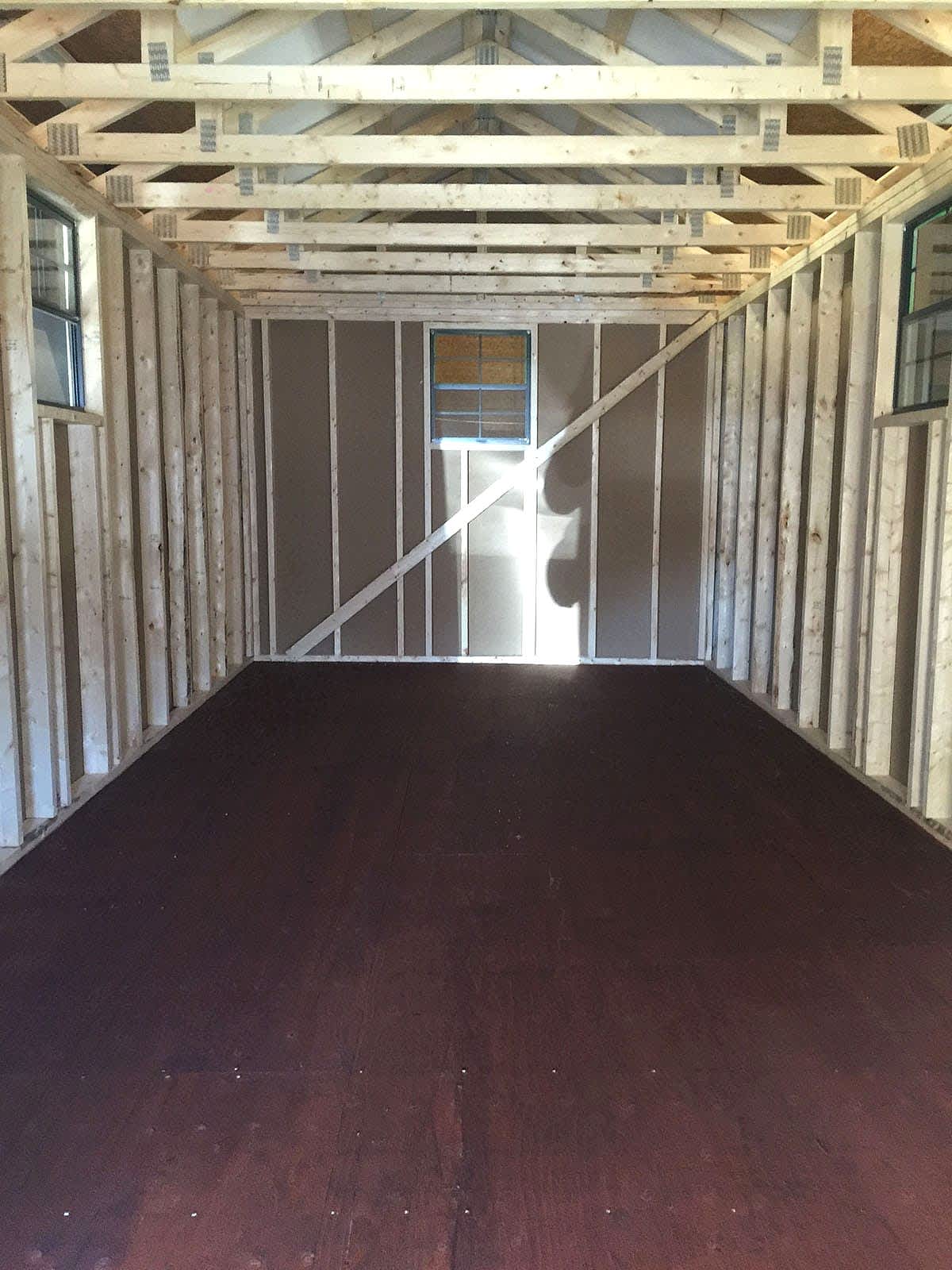 Shed Yard Inside View 10×24