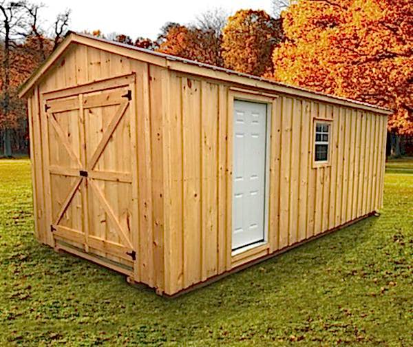10×22 Gable Shed with Steel Door Entry