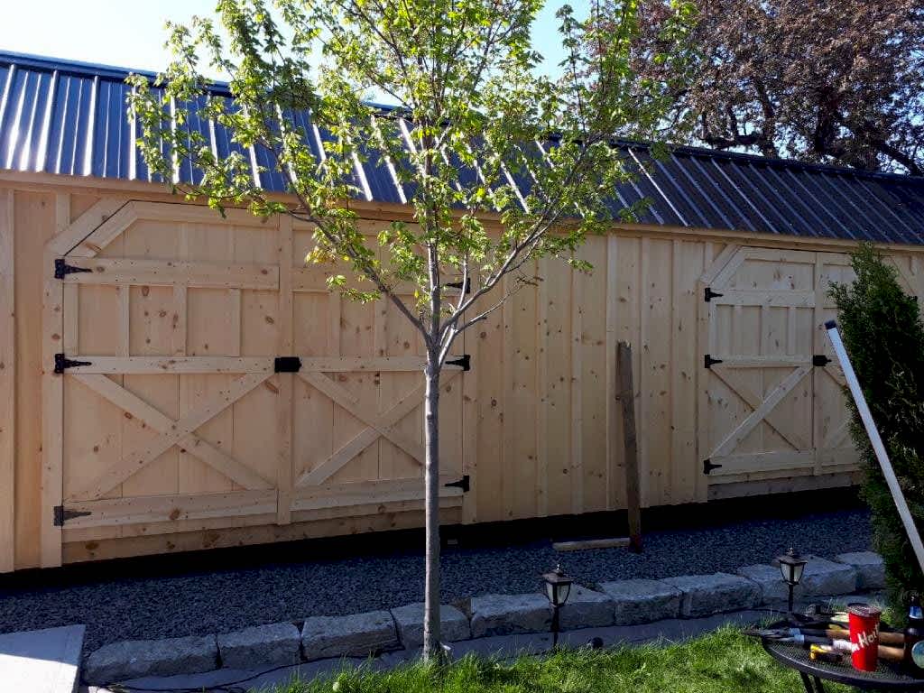 Side View Double Barn Doors 12 x32