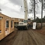 Crane Lifting of 24x42 Sections to Foundation