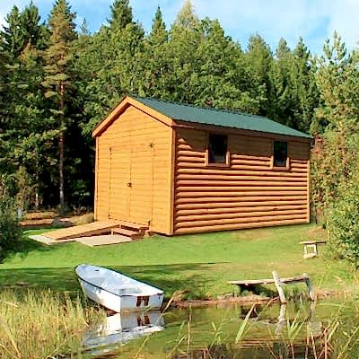 Log Style Bunkhouses and Sheds