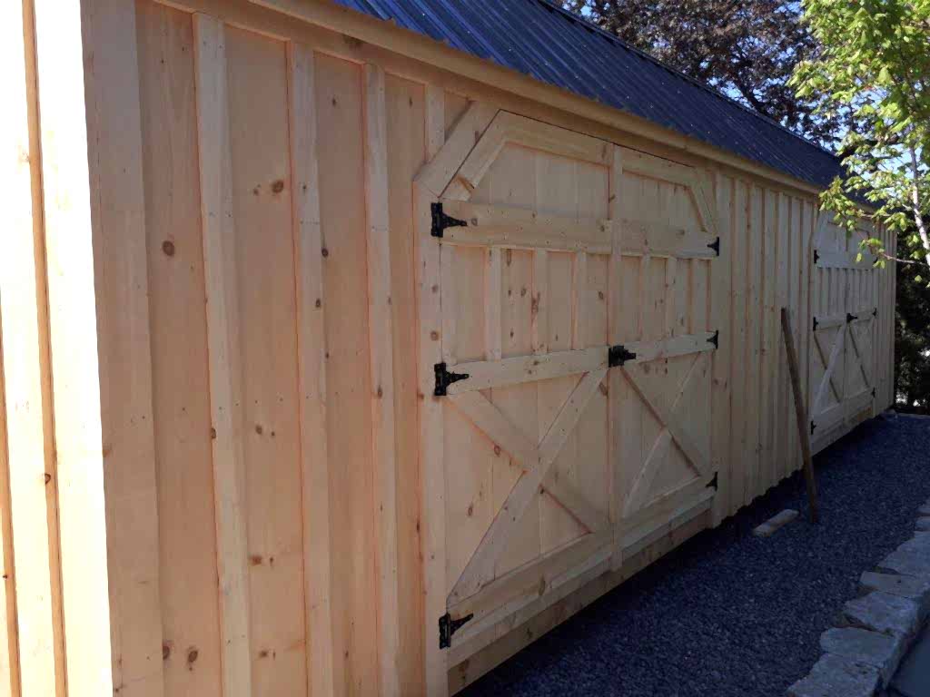 12×24 Board and Batten Long Side Double Doors