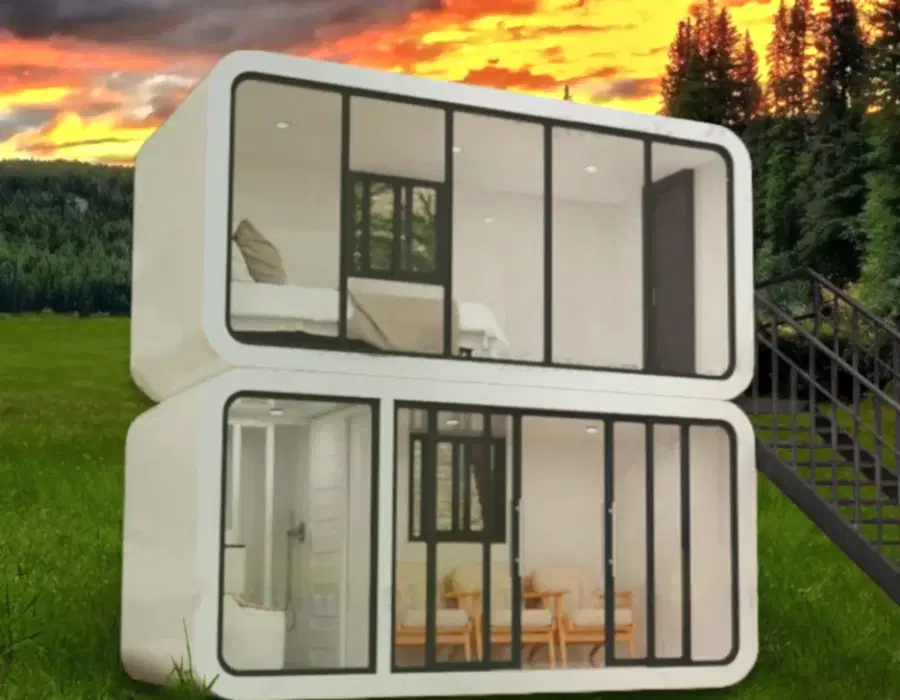 Two Stackable Pods With Stair System