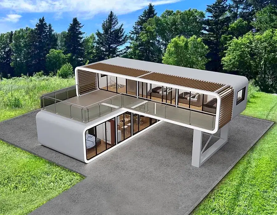 Two Double Wide 40 Foot Stackable Pods