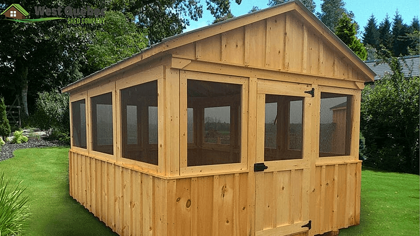 Screened Gazebo with Metal Roof