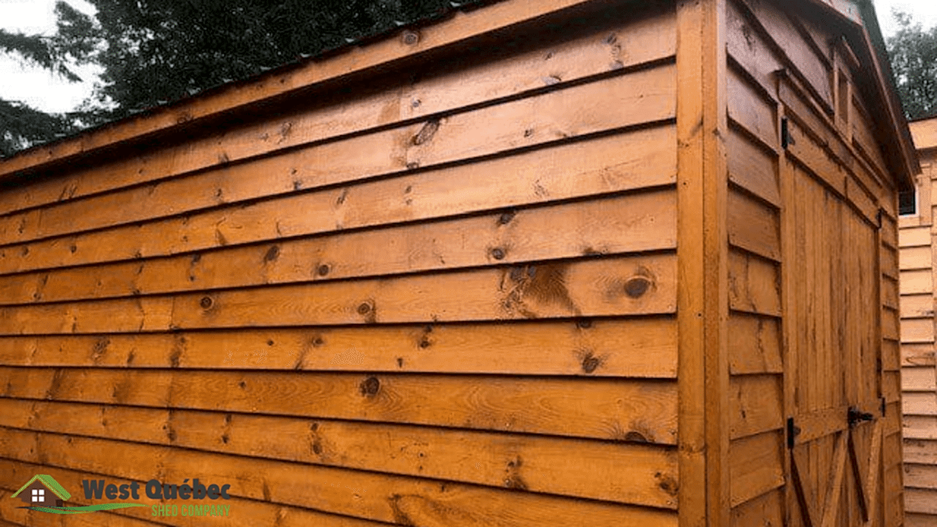 Storage Shed with Double Doors & Stain