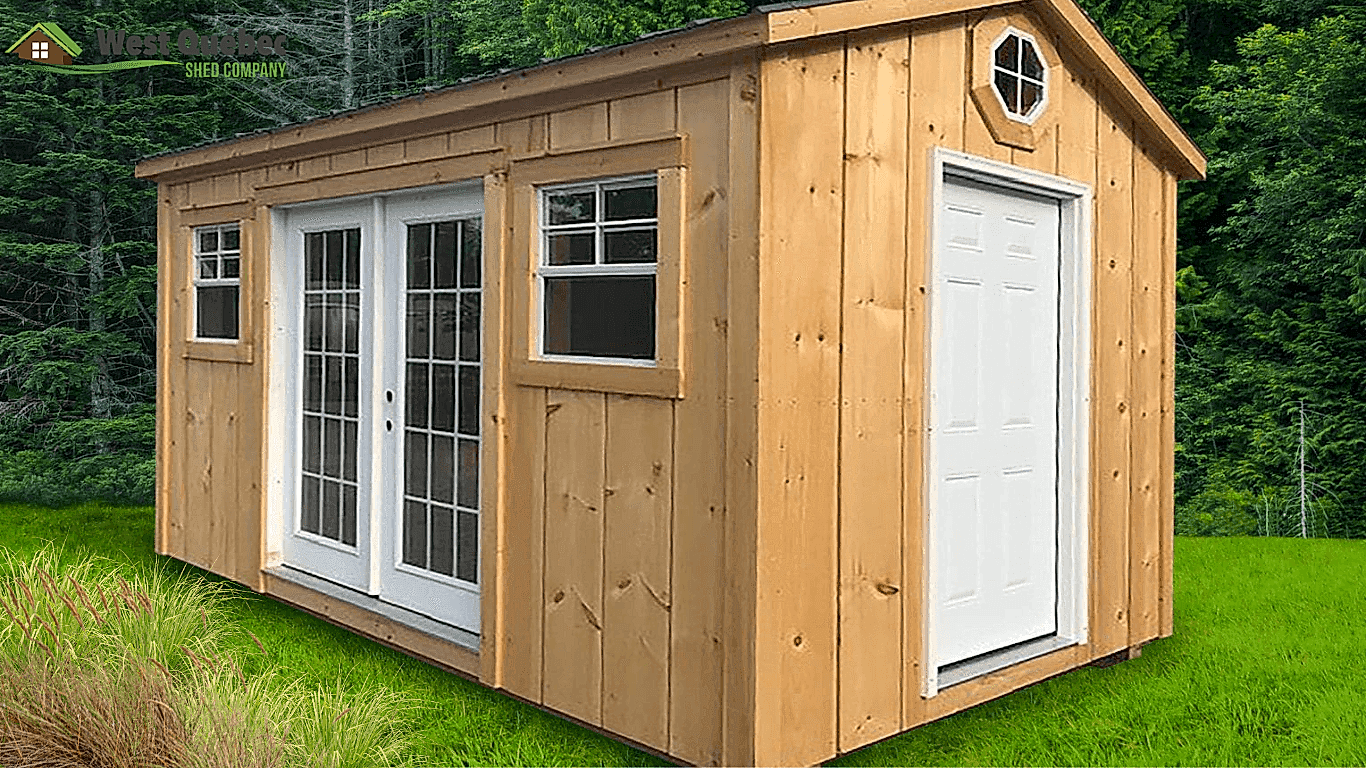 Storage Shed with Doors & Windows