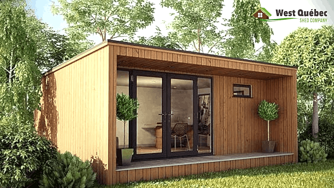Cottage with Small Porch and Glass Double Doors