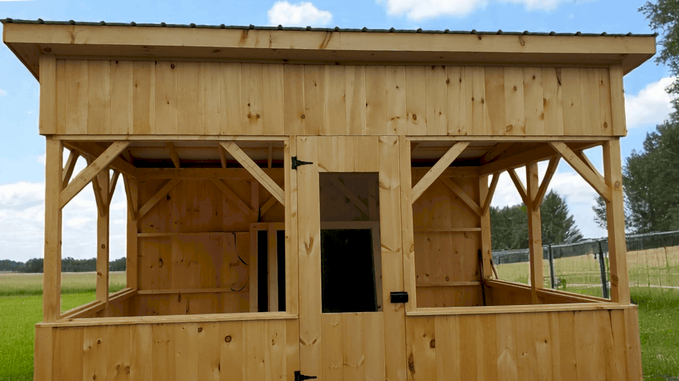 Screened in Gazebo with Swing Door